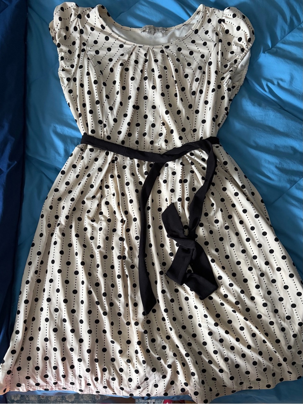 Polka Dot Ivory Maternity/Nursing Dress